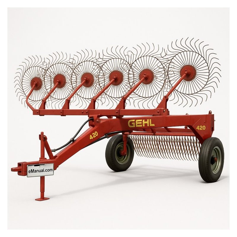 Gehl 418/420 Finger Wheel V-Rakes Parts Catalog PDF Download