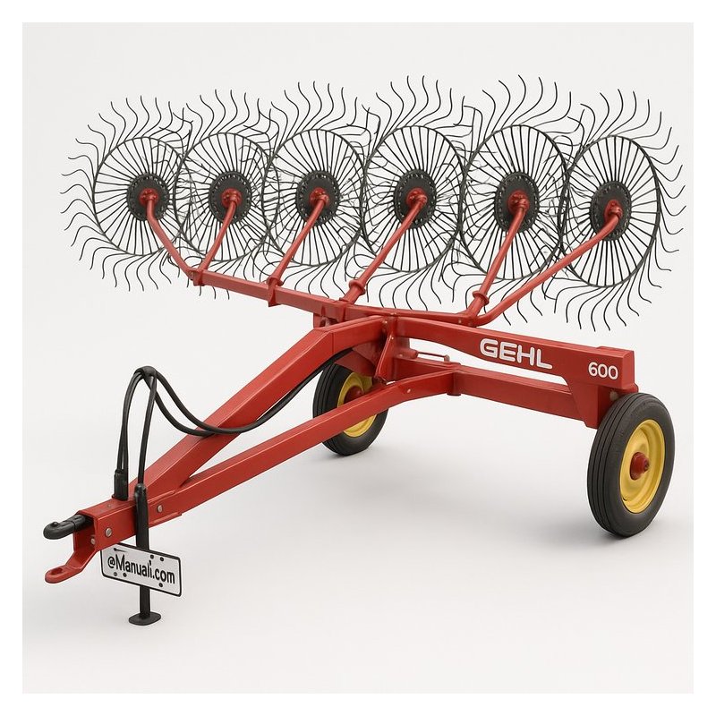 Gehl 600 Series Finger Wheel V-Rakes Parts Catalog PDF Download