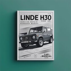 Linde H30 Type 351 Service Repair Workshop Manual PDF