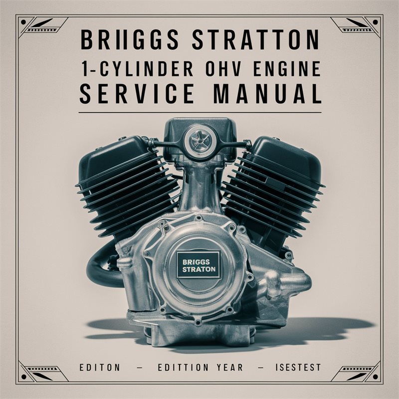 Briggs And Stratton Single Cylinder 1-cylinder OHV Engine Service Repair Workshop Manual PDF