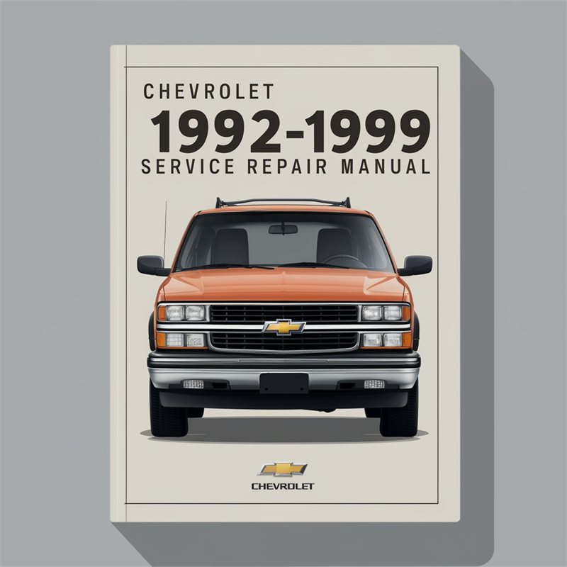 1992-1999 Chevrolet Suburban Service Repair Workshop Manual PDF