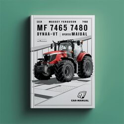 Massey Ferguson Mf 7465 7475 7480 DYNA-VT Operators Operator's Manual PDF