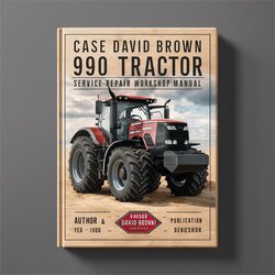 Case David Brown 990 Tractor Service Repair Workshop Manual PDF