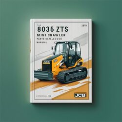 JCB 8035 Zts Mini Crawler Excavator Parts Catalog PDF