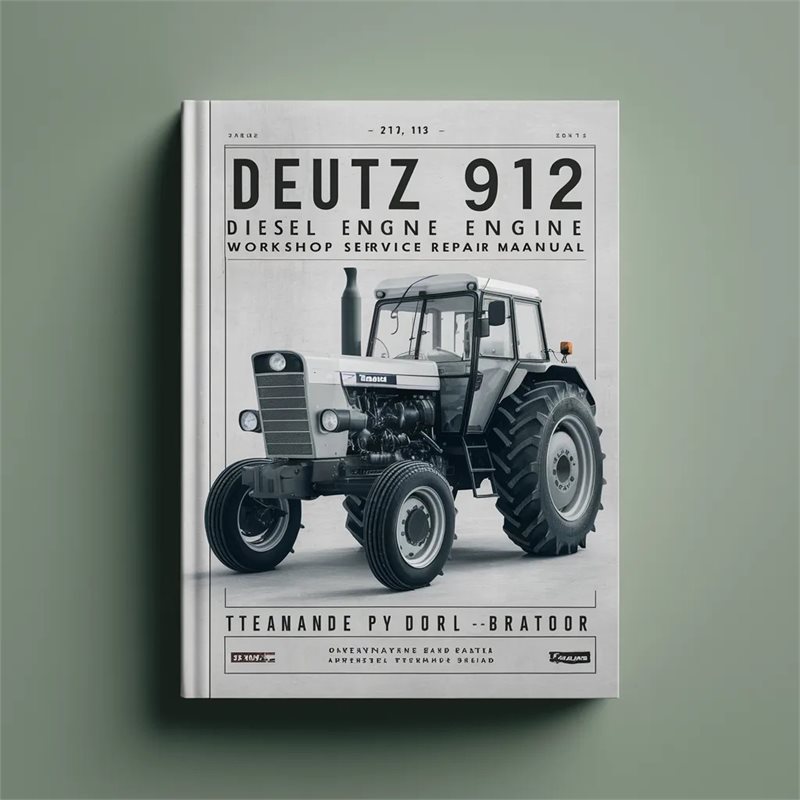 Deutz 912 Diesel Engine Service Repair Workshop Manual PDF