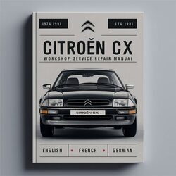 1974-1991 Citroen CX Citro Euml;n (EN-FR-DE) Service Repair Workshop Manual PDF