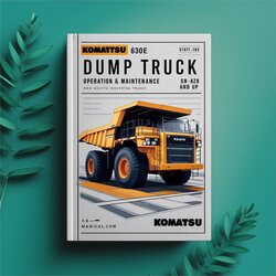 Komatsu 630E Dump Truck Operation (sn AFE42-M Up AFE46-U Up) Service Repair Workshop Manual PDF