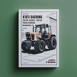 Kioti Daedong CK25 CK27 CK30 CK35 Tractor Operator (GERMAN) Operator's Manual PDF