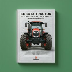 Kubota Tractor ST ALPHA-30 ALPHA-35 Service Repair Workshop Manual PDF
