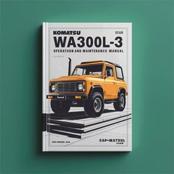 Komatsu Wa300l-3 Operation Service Repair Workshop Manual PDF
