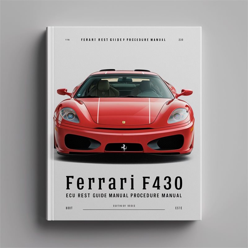 Ferrari F430 ECU Reset Procedure Service Repair Workshop Manual PDF