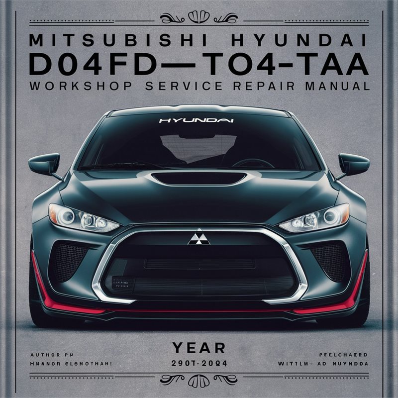 Hyundai Parts Catalogue Mitsubishi D04FD-TAA Engine Service Repair Workshop Manual PDF