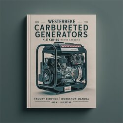 Westerbeke Carbureted Gasoline Generators 4.5 KW BCG-60 Hz Marine / Service Repair Workshop Manual PDF