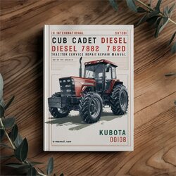 Manual de Reparación y Servicio del Motor del Tractor IH Cub Cadet Diesel 782/782D con Motor Kubota D600B: Sistemas de Combustible y Eléctricos (PDF)