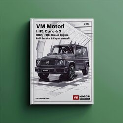 VM Motori HR 2 Euro 3 HR2 HR3 Series Diesel Engine Service Repair Workshop Manual PDF