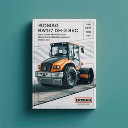 Bomag BW177 DH-3 BVC Single Drum Vibratory Rollers Sn101581101011-101581109999 Parts Catalog PDF