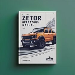 Zetor Operators (sku 343) Operator's Manual PDF