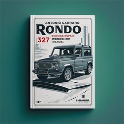 Antonio Carraro Rondo K 327 Service Repair Workshop Manual PDF