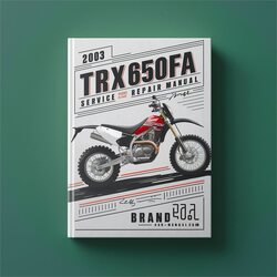 2003 Honda MB Models TRX650FA Rincon Service Repair Workshop Manual PDF
