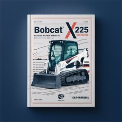 Bobcat X225 225 Mini Excavator 508312000-above Service Repair Workshop Manual PDF