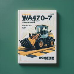 Komatsu WA470-7 Wheel Loader Shop (sn:a47001 Up) Service Repair Workshop Manual PDF
