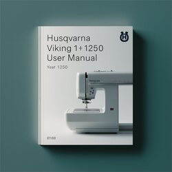 Husqvarna Viking 1 1250 Embroidery User Service Repair Workshop Manual PDF