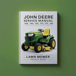 John Deere 130 160 165 170 175 180 185 Lawn Mower Book Service Repair Workshop Manual PDF
