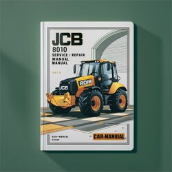 JCB 8010 Excavator Service Repair Workshop Manual PDF