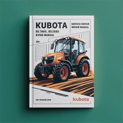 Kubota BX1860 BX2360 BX2660 Manual de servicio y reparación 