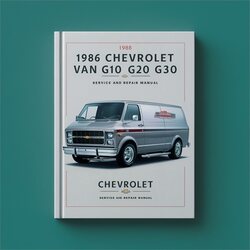 1986 Mini Van Chevrolet G10 G20 G30 Service Repair Workshop Manual PDF