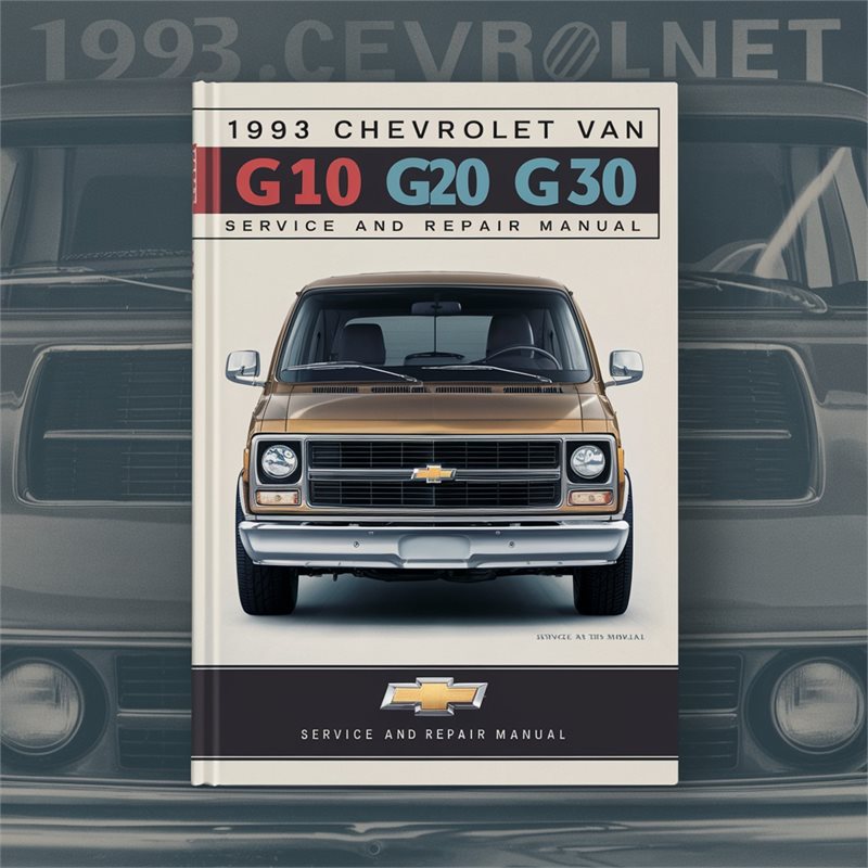 1993 Mini Van Chevrolet G10 G20 G30 Service Repair Workshop Manual PDF