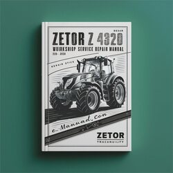 Zetor Z 4320 Tractor Service Repair Workshop Manual PDF