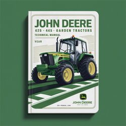 John Deere 425 445 455 Lawn Garden Tractors Technical Service Repair Workshop Manual PDF