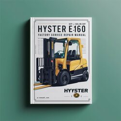Hyster E160 J1.60xmt Forklift Service Repair Workshop Manual PDF