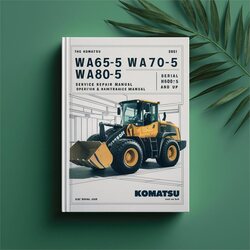 Komatsu WA65-5 WA80-5 Wheel Loader Operation (serial Number: H50051 Up) Service Repair Workshop Manual PDF