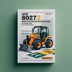JCB 8027 Z Mini Crawler Excavators SN 0898000-0898999 Service Repair Workshop Manual PDF