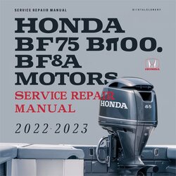 Honda BF75 BF100 BF8A Outboard Motors Service Repair Workshop Manual PDF