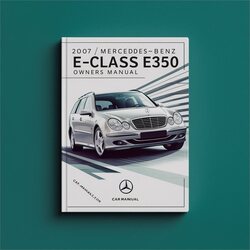 2007 Mercedes Benz E-CLASS E350 4MATIC Owners Owner's Manual PDF