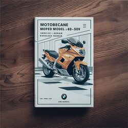 Motobecane 50V Moped Model 40 50 7 Service Repair Workshop Manual PDF
