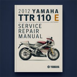 2012 Yamaha TTR Models 110 E Service Repair Workshop Manual PDF