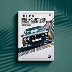 1988-1994 BMW 7-Series (E32) 735i 735iL 740i 740iL 750iL Workshop Repair & Service Manual 