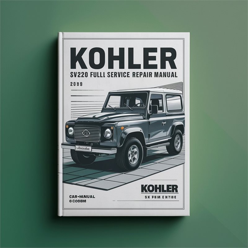 Kohler Courage Series SV620 Engine Service Repair Workshop Manual PDF