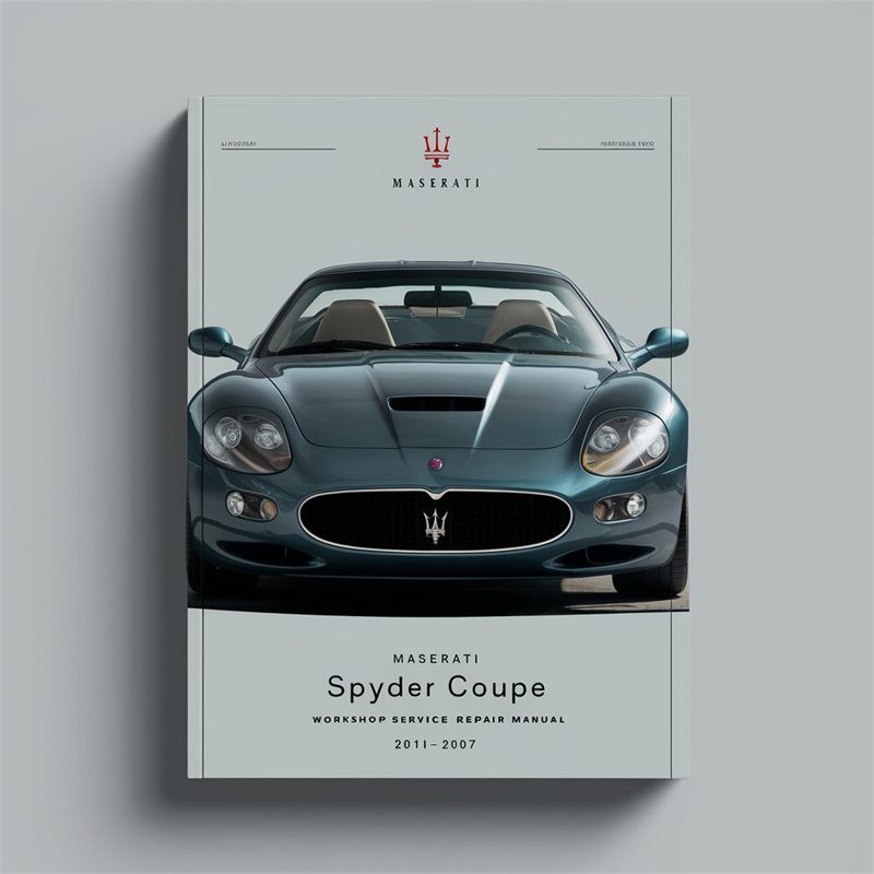 2001-2007 Maserati Coupe Spyder Service Repair Workshop Manual PDF