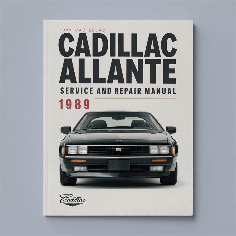 1989 Cadillac Allante Service Repair Workshop Manual PDF