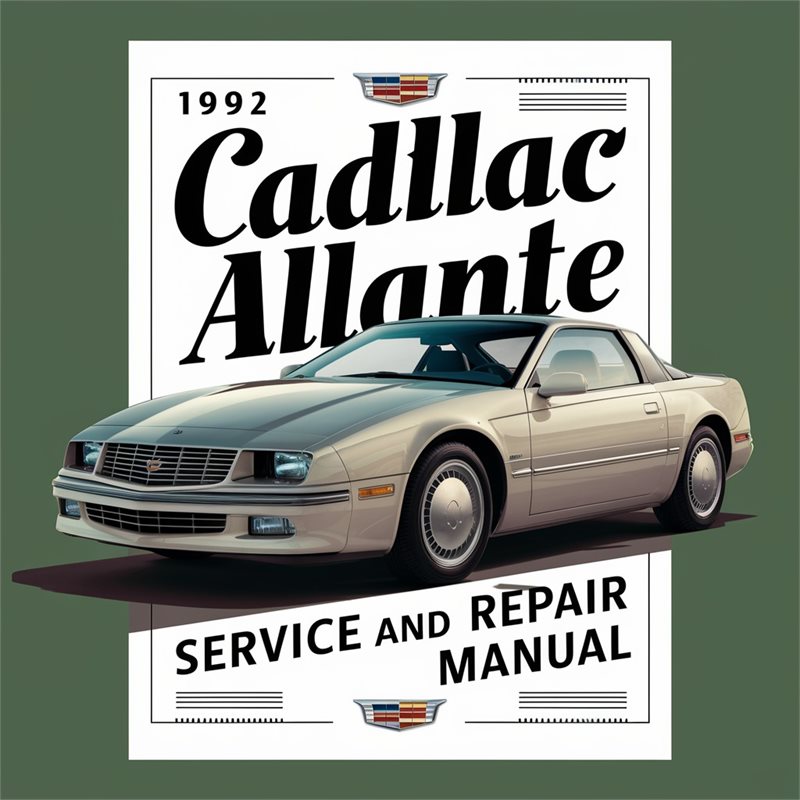 1992 Cadillac Allante Service Repair Workshop Manual PDF