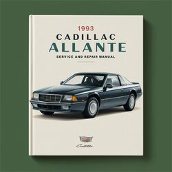 1993 Cadillac Allante Service Repair Workshop Manual PDF