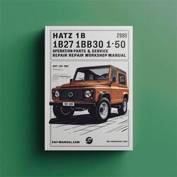 Hatz 1B Series 1b20 1b27 1b30 1b40 1b50 (3 Set) Operation Parts Service Repair Workshop Manual PDF