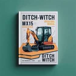 Ditch Witch MX15 Mini Excavator Operators Operator's Manual PDF