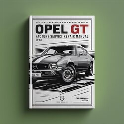 1968-1973 Opel GT Service Repair Workshop Manual PDF