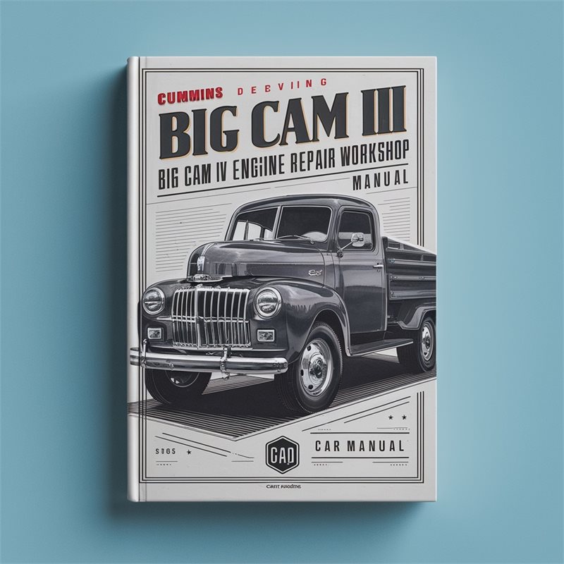 Cummins NT Series Big Cam III IV 855 Engine Service Repair Workshop Manual PDF